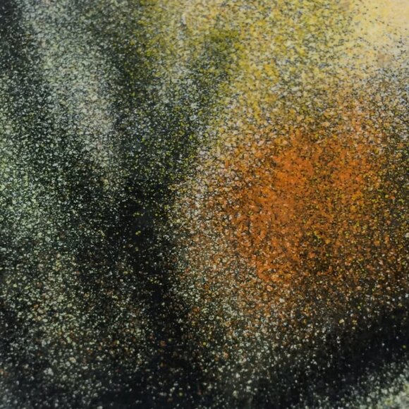 Vintage 1970 Enamel on Copper Handmade Signed Plate Dish Wall Art Landscape - Picture 8 of 10